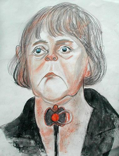 Cartoon: merkel angela (medium) by zichy2008 tagged berühmte,personen