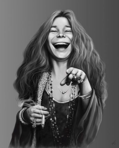 Cartoon: Janis Joplin (medium) by Avel tagged caricature,digital