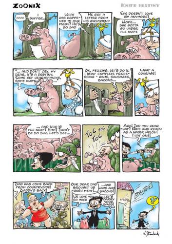Cartoon: ZoOniX (medium) by vlade tagged comic,strip,zoo,pig,joke,life