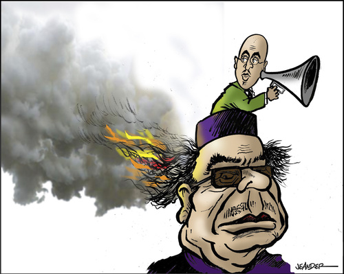 Gaddafi and son Gaddafi and son