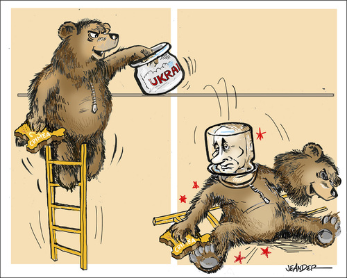 Putin and Ukraine By jeander | Politics Cartoon | TOONPOOL