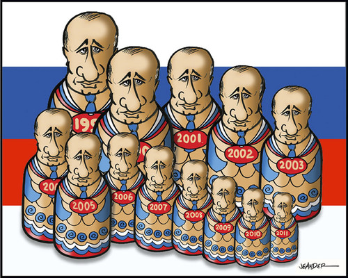 Cartoon: Russian Politics (medium) by jeander tagged russia,united,party,putin,electin,president,russland,president