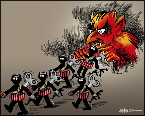 Cartoon: Terror (medium) by jeander tagged terror,daesh,is,paris,terror,daesh,is,paris