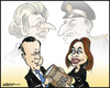 Cartoon: Falklands - 30 years later (small) by jeander tagged falkland,islands,malvinas,cameron,david,christina,kirchner