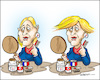 Cartoon: French presidential election (small) by jeander tagged marine,le,pen,france,president,election,donald,trump