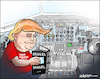Cartoon: In the cockpit (small) by jeander tagged trump,president,donald,us
