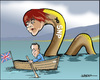 Cartoon: Loch Ness (small) by jeander tagged sturgeon,ncp,cameron,scotland,loch,ness