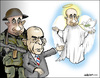 Cartoon: Russian propaganda! (small) by jeander tagged putin,lagrov,russia,war,peace