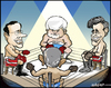Cartoon: The Candidates (small) by jeander tagged usapresident election republicans ron paul mitt romney newt gingrich rick santorum