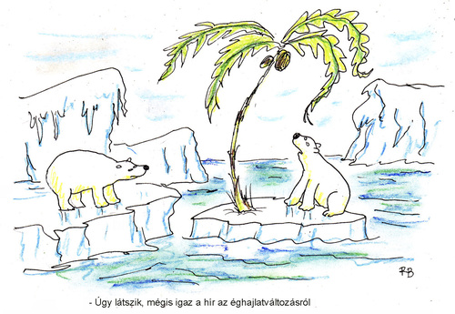 Cartoon: global warming 2 (medium) by rakbela tagged global,warming,bear,polar,ice,weather,animal