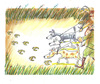 Cartoon: hunting (small) by rakbela tagged euro,hunting,dog