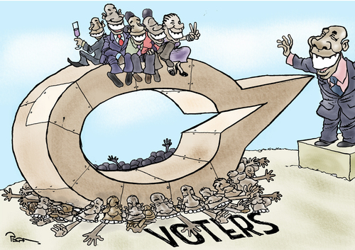 Cartoon: Leaders decisions (medium) by Popa tagged ld01