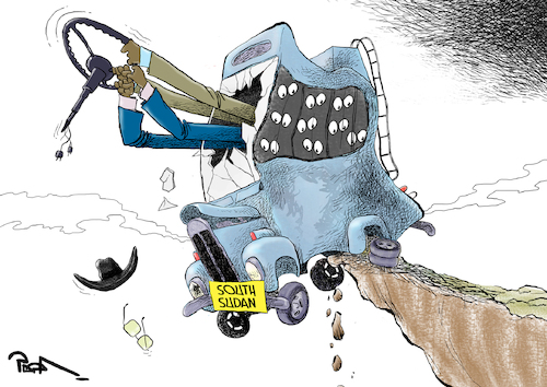 Cartoon: South Sudan power controllers (medium) by Popa tagged south,sudan