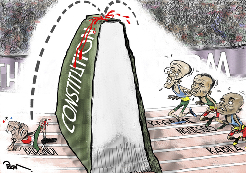 Cartoon: The Third Term Mania (medium) by Popa tagged leaders,african,constitution,3rdterm
