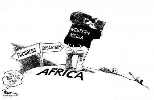 Cartoon: western media (medium) by Popa tagged 09,1108