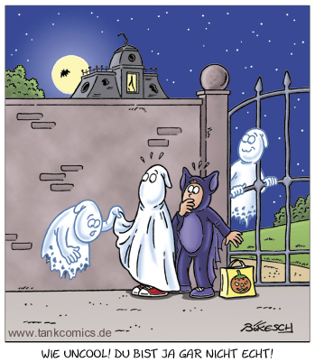 Cartoon: Halloween2 (medium) by pentrick tagged tankcomics,comics,tank,cartoon,bökesch,gerd,verkleidung,vollmond,nacht,gespenster,kids,kinder,spukschloss,gruseln,geister,ghosts,halloween