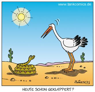 Cartoon: neulich in der wüste (medium) by pentrick tagged tankcomics,comics,tank,cartoon,bökesch,gerd,stork,storch,snake,schlange,animals,tiere,desert,wüste