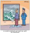 Cartoon: neulich im museum (small) by pentrick tagged museum,besucher,kunst,art,bild,ozean,ocean,naß,wet,meer,sea,gerd,bökesch,cartoon,tank,comics,tankcomics