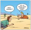 Cartoon: survival (small) by pentrick tagged wüste,desert,überleben,survival,sand,training,hitze,heat,gerd,bökesch,cartoon,tank,comics,tankcomics