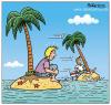 Cartoon: turbo-insel (small) by pentrick tagged insel island ozean ocean meer sea man mann 