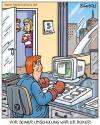 Cartoon: umschulung (small) by pentrick tagged büro office umschulung retraining man mann boxer 