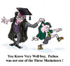 Cartoon: Pathos (small) by andybennett tagged andy,bennett,teachers,education,pathos,three,musketeers,schoolmaster,school