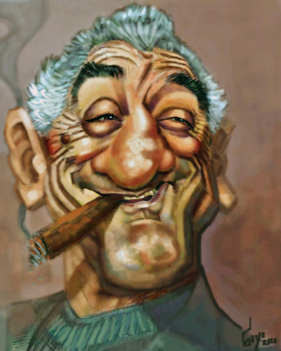 Cartoon: DE NIRO THE BOSS (medium) by GOYET tagged stars,celebreties,nirocaricatures,de,robert