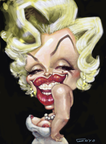 Cartoon: MARYLIN (medium) by GOYET tagged marylin,monroe,celebreties,divas,stars,caricatures