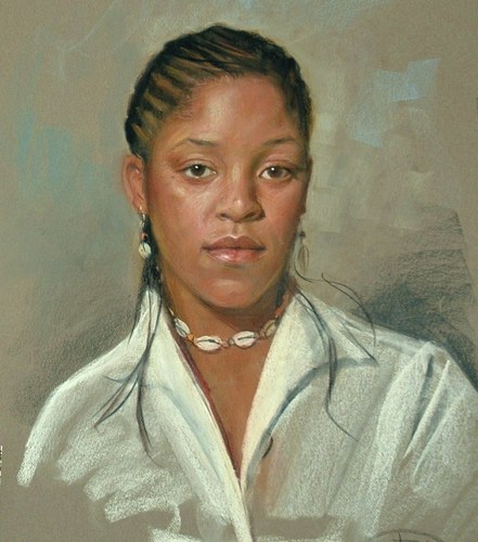 Cartoon: MY BLAKC GERLFREIND FROM CUBA (medium) by GOYET tagged portraite,blakc,ladie,womed,beauty