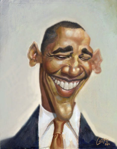 Cartoon: OBAMA my last version (medium) by GOYET tagged obama,best,president,politics,cartoon