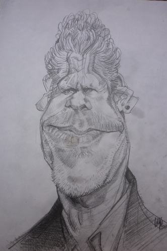 Cartoon: RON PERLMAN (medium) by GOYET tagged ron,perlman,actor,celebretie,cartoon,caricature