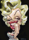 Cartoon: MARYLIN (small) by GOYET tagged marylin,celebreties,cartoons,stars