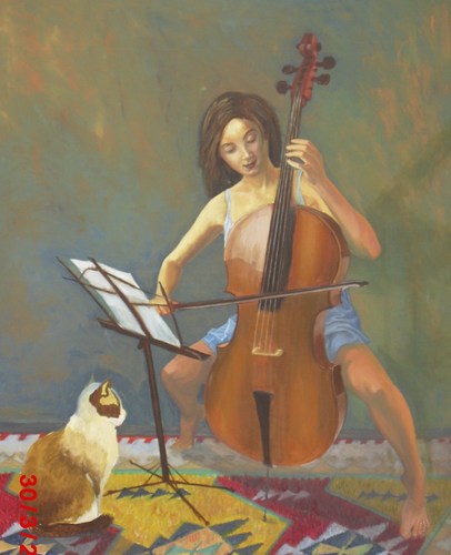 Cartoon: cello ve kedi (medium) by devrimdemiral tagged devrim,demiral