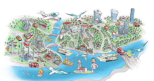 Cartoon: istanbul (medium) by devrimdemiral tagged istanbul
