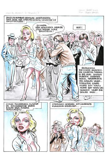 Cartoon: marilyn monroe-1-r (medium) by devrimdemiral tagged monroe1,marilyn