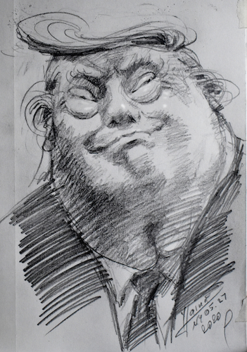 Cartoon: Trump the Happy Idiot (medium) by ylli haruni tagged donald,trump,pussy,grabber,president,usa,pervert