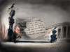 Cartoon: Sali Berisha ne Ahmet Zogun (small) by ylli haruni tagged karikature,sali,berisha,ahmet,zogu,mbreti,shqiperise,presidentialbania,monumenti,busti,zogut