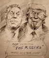 Cartoon: The Kidders (small) by ylli haruni tagged donald trump republicans gop pol rayan usa health insurance