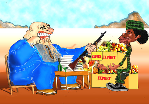 Cartoon: hunger in the west (medium) by hakanipek tagged capitalism,exploitation,hunger,africa