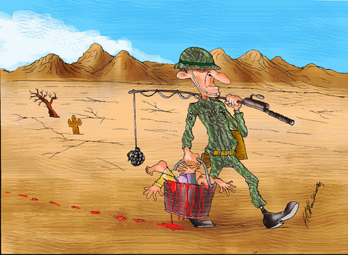 Cartoon: master fisherman (medium) by hakanipek tagged war,violence,evil,irony