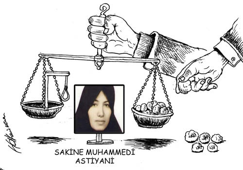 Cartoon: SAKINEH MOHAMMADI ASHTIANI (medium) by hakanipek tagged sakineh