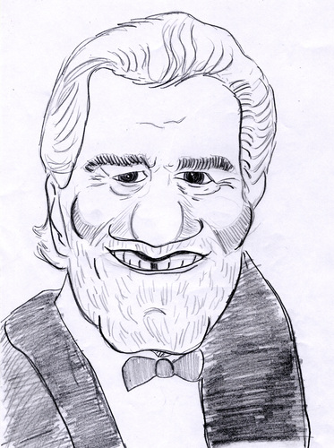 Cartoon: Omar Sharif (medium) by Liam tagged schauspieler,promi,schiwago