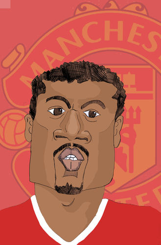 Cartoon: Patrice Evra (medium) by Liam tagged football,england,sports,manu,manchester,united,premier,league