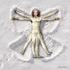 Cartoon: Renaissance-Schneengel (small) by neufred tagged leonardo da vinci schneengel winter alfred neuwald