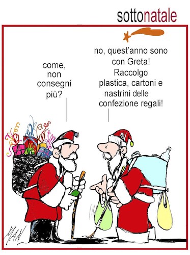 Cartoon: A Natale con Greta (medium) by Enzo Maneglia Man tagged vignetta,natale,umorismo,grafico,illustrazione,fighillearte,piccolomuseo,di,fighille,italia,maneglia,man