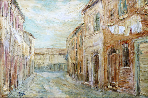 Cartoon: A San Giuliano Rimini (medium) by Enzo Maneglia Man tagged arte,pittura,anni80,maneglia