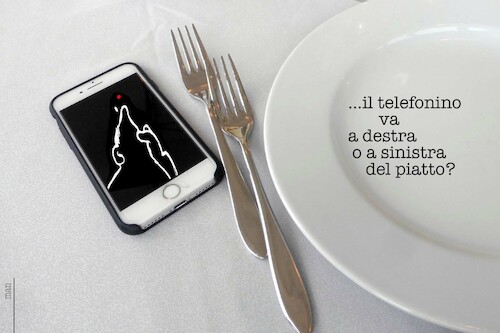 Cartoon: a tavola apparecchiata (medium) by Enzo Maneglia Man tagged foto,fotografia,grafica,di,mnaglia,galateo,moderno