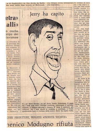 Cartoon: Adriano Celentano (medium) by Enzo Maneglia Man tagged caricatura,ritratto,rappresentazione,grafica,celentano,cantante,disegno,di,enzo,maneglia,man,1961