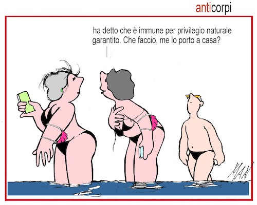 Cartoon: anticorpi (medium) by Enzo Maneglia Man tagged vignette,umorismo,grafico,illustrazioni,spilli,di,man,fighillearte,piccolomuseon,fighille,it