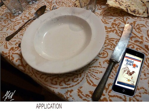 Cartoon: App (medium) by Enzo Maneglia Man tagged foto,fotografia,istallazione